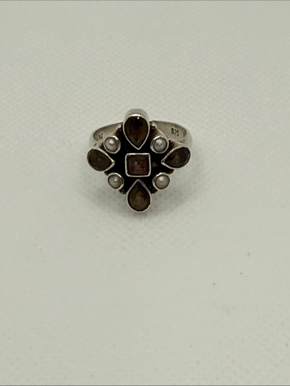 Nicky Butler 925 Sterling Silver Multi-Gemstone Statement Ring Size 8